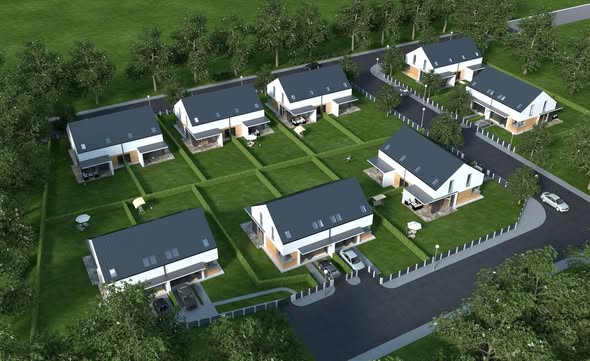 Osiedle budynków dwulokalowych - zdjęcie 2